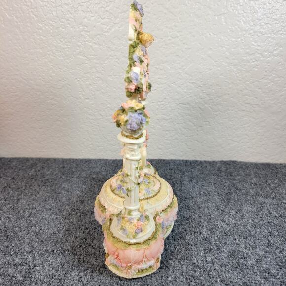 Home Traditions Musical Carousel Horse Figurine Pastel Cherub Canopy Non-Working - Picture 5 of 13